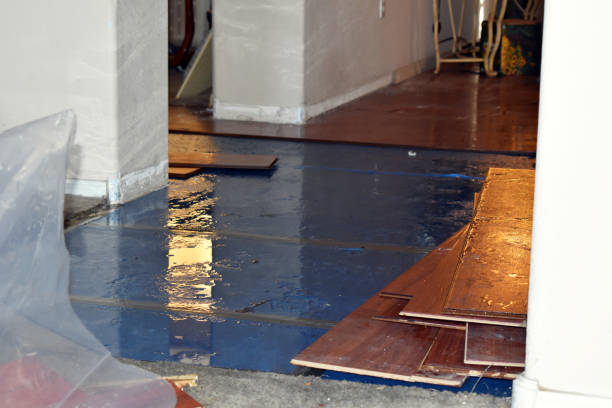 Professional Water Damage Restoration technician working in Leeds, MA